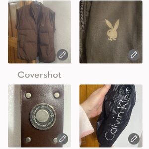 Excellent PLAYBOY Vest🐇L-XL+CK 22 logo Leather Belt 32-36”L+CK🧋dustbag